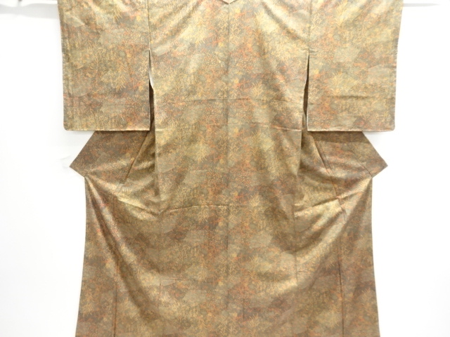JAPANESE KIMONO / UNUSED KOMON / FLOWER & PLANT 